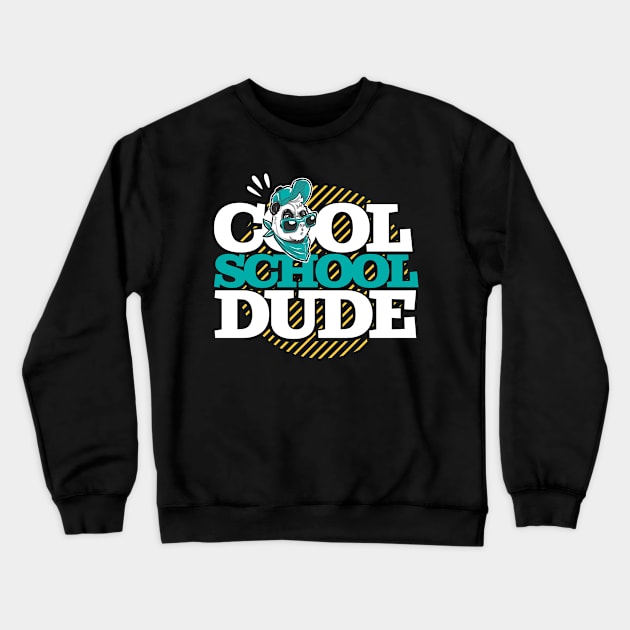 Cool School Dude Panda Crewneck Sweatshirt by holger.brandt